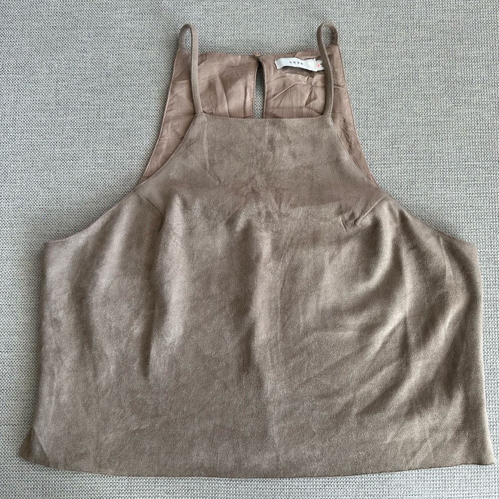 Lush High Neck Top that feels and looks like Suede